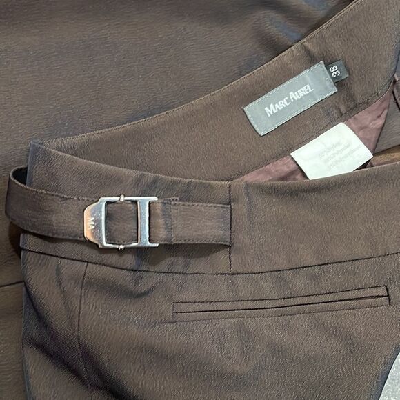 Marc Aurel brown front slit pencil skirt - Picture 9 of 9